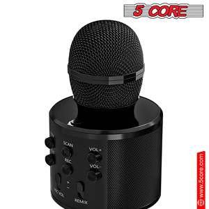 Microfono Karaoke Wireless Portatile 5CORE Tutto-in-Uno con Altoparlante e Registratore Microfono Inalambrico WM - Product Image 3