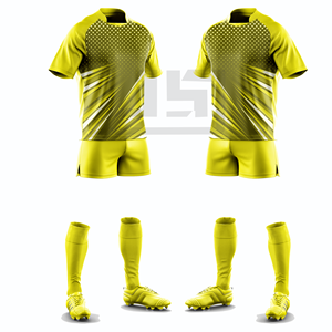 Ensemble d'uniformes de rugby personnalisés, maillot et short sublimés de qualité supérieure, vêtements de sport réguliers pour équipe, 100 % polyester, col en V, antibactérien, coupe-vent - Product Image 1