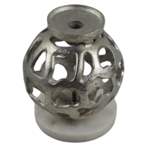 Support de bougie antique en aluminium Zikra Handicrafts, finition plaquée, design résistant à la chaleur, pour la maison, la villa, les dîners et les occasions festives - Product Image 5