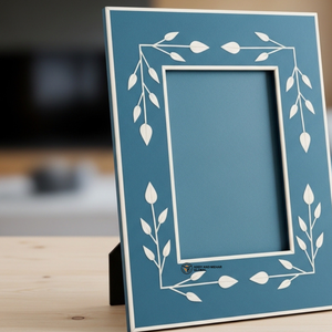 Cadre photo en os bleu incrusté, décoration d'intérieur de luxe faite à la main - Product Image 4