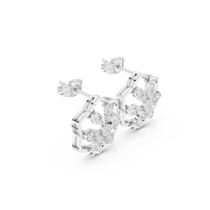 Doremon Jewels Pendientes de aro de disco con acabado en oro martillado de 14 quilates - Product Image 2