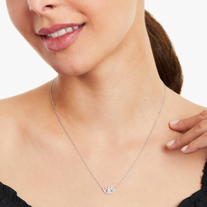 Collar de Cadena de Plata de Ley 925 de Primera Calidad con Diamantes de Moissanita Brillantes para Mujer, Joyería Minimalista - Product Image 3