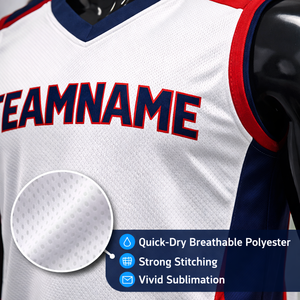 Uniforme de Baloncesto Personalizado para Equipos Escolares, Tallas Grandes, Secado Rápido, Transpirable, 100% Poliéster, Sublimado, Ligero, Jersey Frontal - Product Image 4