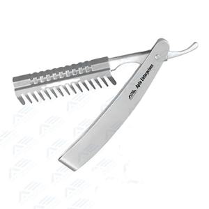 มีดโกนหนวดแบบพับได้ระดับพรีเมียม ผลิตจากเหล็กกล้าไร้สนิม คมกริบ ทนทาน กะทัดรัด พกพาสะดวก สำหรับมืออาชีพ - Product Image 1