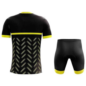 Ensemble maillot et short de cyclisme personnalisé de haute qualité 100 % polyester antibactérien, motifs professionnels personnalisés imprimés, respirant - Product Image 6