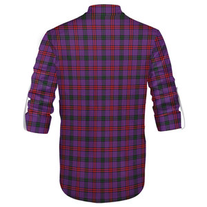 Chemise écossaise traditionnelle Jacobite Ghillie Kilt à carreaux modernes Montgomery pour homme, à manches longues et à lacets, style Highland - Product Image 3
