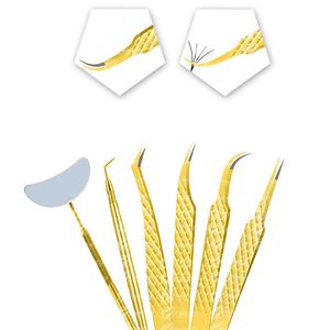 Extensions de cils en vrac de marque privée pince à épiler Logo personnalisé accessoires outil pince à cils pince à épiler titane or diamant - Product Image 1