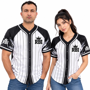 Maillot de baseball pour homme adulte, imprimé numérique, en tissu mesh polyester, antibactérien, séchage rapide, respirant, grande taille, anti-UV, entièrement imprimé à l'avant - Product Image 3