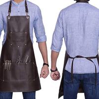 Apron Kerja Tanpa Lengan Kulit Asli Berkualitas Tinggi untuk Pria untuk Membersihkan