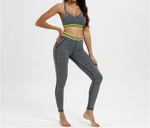 Wholesale New Style Women High Waist Full Length Breathable Seamless Spandex/Nylon Yoga <b>Leggings</b> Back V <b>Shape</b> for Gym Fitness - Product Image 4