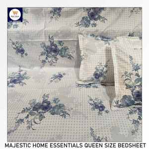 Majestic American Style Rajwada Luxe 3-Piece Cotton Fitted & Flat Sheet <b>Set</b> for King Beds - Product Image 3