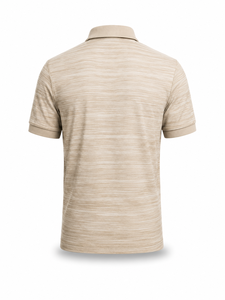 Chemise à manches courtes unie pour homme, en polyester et coton tricoté, respirante, style décontracté, logo personnalisé brodé sur le devant - Product Image 3