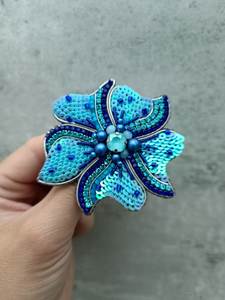 Broche Bordado a Mano con Cuentas, Accesorio Elegante para Ropa, Broche Decorativo Bordado a Mano de Primera Calidad - Product Image 3