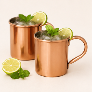 Mug à Moscow Mule en cuivre massif pur, artisanal, design classique, pour bière et cocktails, avec poignée ergonomique, idéal pour la maison, le bar et les cadeaux - Product Image 5