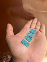 Pierres précieuses rectangulaires plates en turquoise bleue naturelle polie de haute qualité, pour la fabrication de bijoux, coupées à la machine par une technologie de pointe