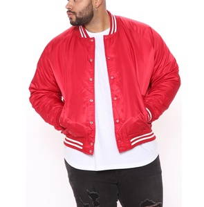 Veste Letterman universitaire personnalisée pour femmes veste Letterman universitaire de baseball veste en satin pour hommes vente en gros - Product Image 3