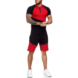 summer custom cotton sweatsuit gym set jogging suit two piece shirt and shorts sets - Product Image 6