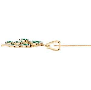 Bijoux fins de luxe pour femmes 14K/18K taille ovale émeraude naturelle pendentif multi-pierres or blanc solide Rose jaune vert pierre précieuse - Product Image 2