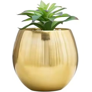 Maceta Metálica Artística para el Hogar, Decorativa para Interiores y Exteriores, Maceta para Plantas y Flores, Decoración del Hogar - Product Image 1