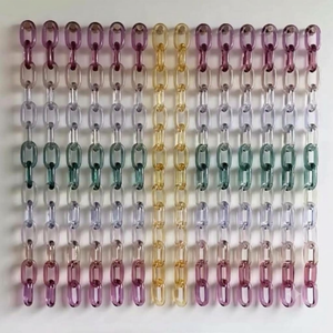 งานศิลปะติดผนังอะคริลิคขนาดใหญ่ ทำมือสไตล์โมเดิร์น FAIZA CRAFT ตกแต่งผนังรูปทรงกลมด้วยโซ่หลากสีสัน สามารถสั่งทำสีได้ - Product Image 5