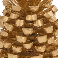 Candelabro con Diseño de Piña Dorada para Decoración Navideña del Hogar, Centro de Mesa Decorativo para las Fiestas