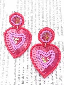 Pendientes Colgantes Unisex de Moda con Diseño de Corazón Multicolor Bordado y Cuentas de Semillas, Joyería Artificial de Tamaño Personalizado, ¡Gran Venta! - Product Image 5