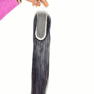 Extensiones de Cabello Humano Virgen Indio Natural Negro 100% Sin Procesar con Cierre 2*6 para Mujeres - Product Image 5