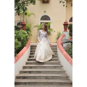 Women's Party Wear <b>Top</b> and Lehenga Set with Thread-<b>Sequins</b> Embroidered Work - Product Image 6