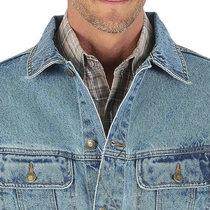 Customized Men Denim jacket for men Outdoor Casual 100%cotton Turn-down Collar Stone Wash <b>Work</b> Out <b>Jean</b> Jacket for Men - Product Image 6