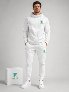 Custom Men Winter Hooded Printed Nylon Windbreaker <b>Jacket</b> and Shorts Tracksuit Set Full Zip-Up Quick Dry OEM Service 2026 - Product Image 1