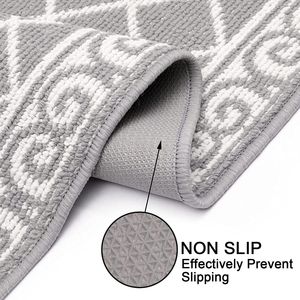 Tappeto grigio a basso profilo per interni, antiscivolo, lavabile, per ingresso, corridoio lungo, cucina, uso interno - Product Image 3