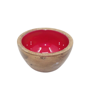 Bol en bois poli au design minimaliste pour servir des aliments, offrir en cadeau, décoratif, pour salade, fruits, légumes, bol de mélange, forme ronde - Product Image 6