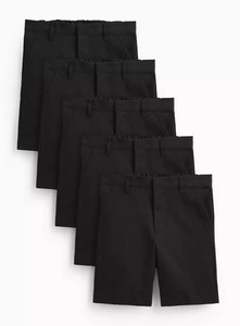 Shorts de nuit décontractés pour hommes en polyester recyclé noir, style scolaire, en tissu tricoté, imprimé sérigraphié, taille élastique, couleur unie - Product Image 4