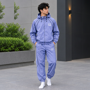 Men Lightweight Shell Windbreaker Suit Jacket and Pants Custom Made for International Activewear Brand Collections - Product Image 6