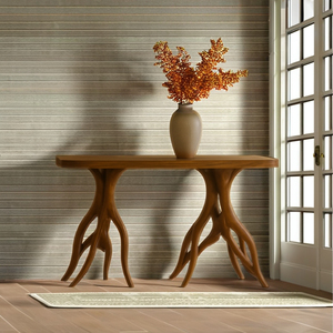 Table en bois massif naturel faite à la main Table console vintage Dessus de table de ferme fabriqué à partir du Vietnam - Product Image 1