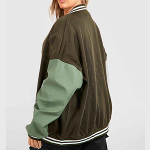 Veste universitaire décontractée pour femme à manches longues, col montant, tricotée, unie, respirante, coupe-vent, hiver, logo personnalisé, haute qualité - Product Image 3