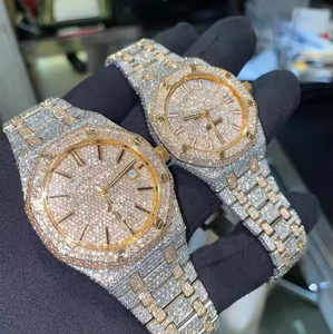 Reloj de Pulsera de Cuarzo Analógico para Hombre con Diamantes de Moissanita, Diseño Elegante y Moderno, para Uso Diario - Product Image 3