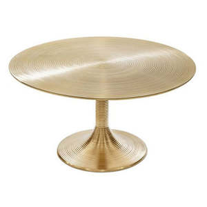 Mesa de Centro Grande con Base Redonda de Metal Martillado, Acabado Antiguo de Latón de Alta Calidad para Hogar u Hoteles, Mesa de Centro Decorativa - Product Image 4