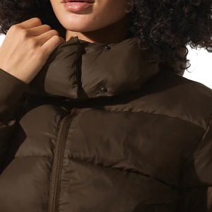 High demand Women's Foxy Puffer Jacket Faux Fur Trim Cropped Puffer Jacket Luxury Winter Outerwear custom OEM private <b>label</b> - Product Image 5