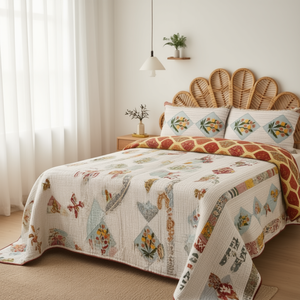 Rajwada Premium Cotton Bedcover 90x100 Inch <b>Bedspread</b> for Home & Hotel Stylish Bedding Accessory - Product Image 3
