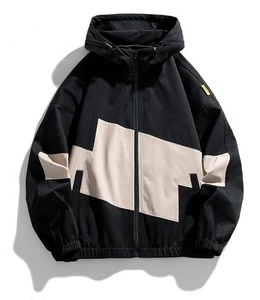 Veste coupe-vent pour homme, color block, imperméable, 100% polyester, décontractée, pour l'extérieur, style streetwear, en nylon, coupe-vent, 2026 - Product Image 5