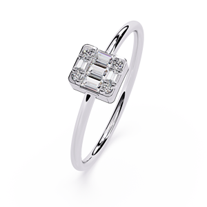 Bague de fiançailles Loista Jewels avec diamant de laboratoire certifié IGI, bague pavée en or avec diamant de laboratoire pour femme, bijoux fins - Product Image 2