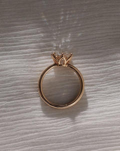 Igi/gia แล็บตัดเพชรวินเทจ14K สีเหลืองแหวนแต่งงาน/งานหมั้นใส่ได้ทั้งชายและหญิงสีขาวทองคุณภาพดีสำหรับงานปาร์ตี้ครบรอบ-คุ้มค่า - Product Image 4