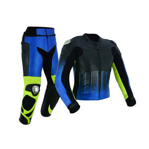 Combinaison de moto en cuir respirante imprimée à séchage rapide, manches longues, logo personnalisé, service OEM, deux pièces, équipement de motard en gros - Product Image 6