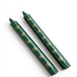 Elegant Gold Snowflake Design <b>Pillar</b> <b>Candles</b> Soy Wax Smokeless Smooth Finish Beautiful Christmas & Wedding Decor for Bulk Orders - Product Image 3