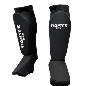 Protège-tibias élastiques en coton pour karaté, boxe et arts martiaux, avec rembourrage EVA, taille personnalisable, pour entraînement et protection - Product Image 2