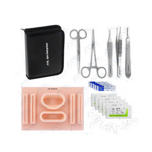 Kits de sutura Kit de sutura de piel médica avanzada Salud y estudiante médico Piel como juego de herramientas de sutura de silicona Instrumento médico - Product Image 1