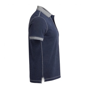 Polo de Piqué de Algodón Azul Rey para Hombre, Manga Corta, Color Sólido, Ropa Casual, Diseño Transpirable de Punto - Product Image 3