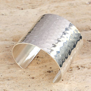 กำไลข้อมือเงินตอกลาย, กำไลปรับขนาดได้, เครื่องประดับสไตล์มินิมอลโบโฮสำหรับผู้หญิง, ของขวัญวันเกิดสุดพิเศษสำหรับเธอ - Product Image 2