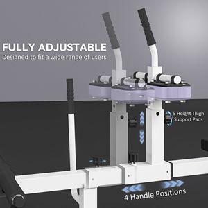 Attrezzo Fitness Regolabile in Acciaio per Calf Raise con Seduta, a Carico Variabile, per Allenamento di Forza delle Gambe, Attrezzatura da Palestra, Colore Viola - Product Image 5